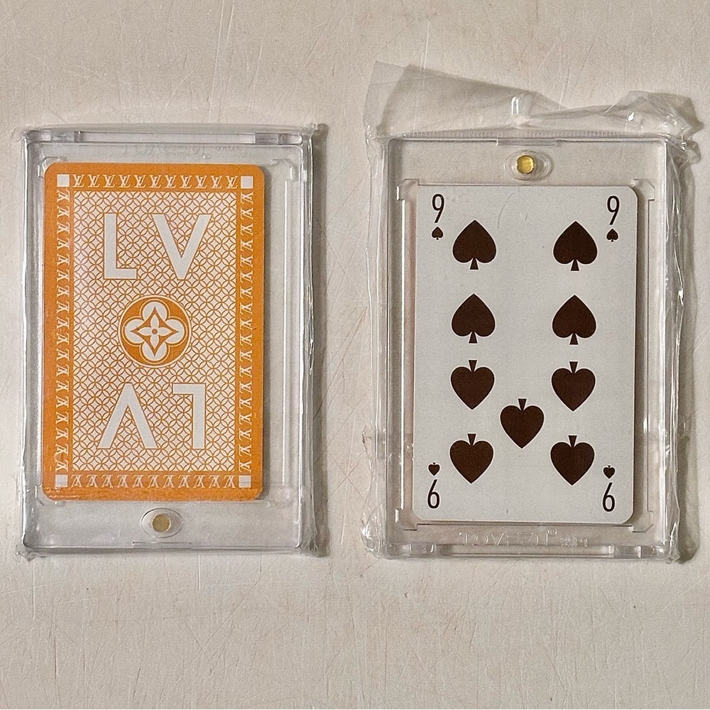 Louis Vuitton Yellow Playing Card 9 of Spades with COA